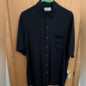 Kenny Flowers black linen button-up. Size Large